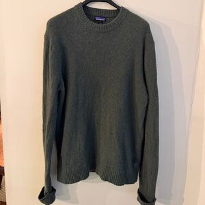 Patagonia Men's Wool Crewneck Sweater in Deep Green Sz L